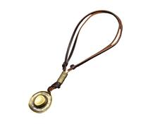 TOWARDSNAN Collier rétro élégant en alliage et cuir souple - Cadeau idéal pour de longues heures de port - Chaîne rétro en alliage de zinc, taille unique, Comme décrit, Comme décrit.