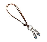 TOWARDSNAN Collier rétro élégant en alliage et cuir souple - Cadeau idéal pour de longues heures de port - Chaîne rétro en alliage de zinc, taille unique, Comme décrit, Comme décrit.