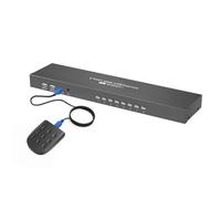 TOWARDSNAN Commutateur KVM 8 ports résolution 4 K avec USB Construction en métal Plusieurs contrôles immédiats et stables Machine à écrire KVM Changement