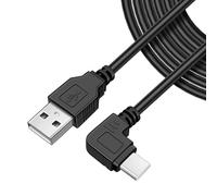 TOWARDSNAN Cordon d'alimentation de 3,5 m avec connecteur droit à 90° pour systèmes de sécurité, caméras embarquées, électronique automobile, câble d'alimentation de type C pour caméra de bord