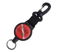 TOWARDSNAN Cordon de traction en acier inoxydable avec crochet - Câble rétractable - Cordon télescopique - Pour plongée sous-marine - Équipement de plein air - Attache en acier inoxydable, D, taille