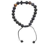 TOWARDSNAN Cordon en cuir fait à la main avec croix réglable pour garçons, cadeaux de première communion de la part de papa, maman, parrain, grands-parents cordon fait main, taille unique, Comme