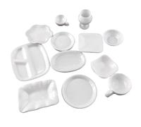 TOWARDSNAN Décorations de cuisine à l'échelle 1:12 - Plateaux en résine - Vaisselle - Accessoires miniatures réalistes - Plateaux de service miniatures pour meubles miniatures