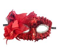 TOWARDSNAN Demi-visage pour bal masqué vénitien - Fleurs à paillettes - Demi-visage - Pour carnaval, fête, bal masqué