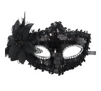 TOWARDSNAN Demi-visage pour bal masqué vénitien - Fleurs à paillettes - Demi-visage - Pour carnaval, fête, bal masqué