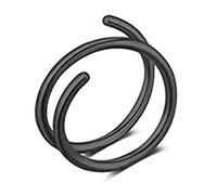 TOWARDSNAN Double anneaux de nez en acier inoxydable pour piercing de nez - Pour un seul piercing - Pour un seul piercing - Pour le nez - Pour un seul piercing - Pour, 6 mm, Comme décrit, Comme décrit