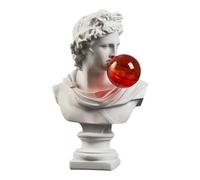 TOWARDSNAN Figurine grecque unique en résine soufflant des bulles - Sculpture de buste grec classique pour ajouter du plaisir à votre bureau et à votre espace de vie - Figurines de collection