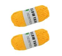 TOWARDSNAN Lot de 2 pelotes de fil en polyester brillant pour crochet, loisirs créatifs, 50 m, laine épaisse et douce pour coton
