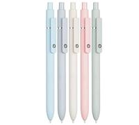 TOWARDSNAN Lot de 5 stylos à encre gel rétractables avec pointe de 0,5 mm, séchage rapide, écriture lisse, pour étudiant, adulte, note, journal, outil d'écriture créative