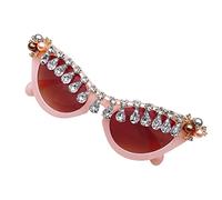 TOWARDSNAN Lunettes de soleil, gouttes d'eau strass pour filles et garçons, accessoires photo, style Y2K, lunettes œil de chat, cadeaux pour filles et adolescents, Tel que montré, Recommended head