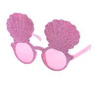 TOWARDSNAN Lunettes de soleil, lunettes hawaïennes amusantes pour fête, fête, plage, décorations, Coquillages, Distance between glasses legs 14cm