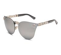 TOWARDSNAN Lunettes de soleil, tête de mort pour femme, style vintage, surdimensionné, sans monture, bleu, Taille unique