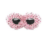 TOWARDSNAN Lunettes de soleil, vintage, charmantes et drôles en dentelle pour filles, cadre en dentelle à pois, pour prendre des photos en plein air, carnavals, décors, Cadre en poudre noir A, Taille