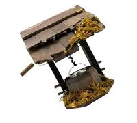 TOWARDSNAN Meubles en bois 1:12 Maisons de poupée couloirs avec poignée rotative et seau de levage pour décoration réaliste, maison de poupée, amateur de collection