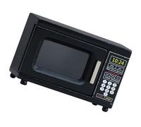 TOWARDSNAN Micro-ondes noir pour maisons de poupées, meubles en bois, collection à l'échelle 1/12, accessoire de présentation noir miniature pour maisons de poupées