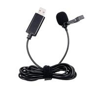TOWARDSNAN Microphone cravate portable USB mains-libres avec cordon omnidirectionnel pour ordinateur portable, microphone cravate professionnel omnidirectionnel