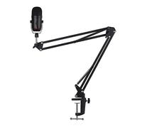 TOWARDSNAN Microphone USB pour ordinateur - Périphériques de sport électronique - Microphone à condensateur de diffusion en direct avec bras de perche sonore - Kit dynamique USB avec bras réglable en