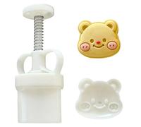 TOWARDSNAN Moules à dessert à pression manuelle en forme d'ours de dessin animé pour biscuits et desserts - Outil de fabrication de pâtisseries - Tampon et presse pour pâtisserie de mariage