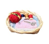 TOWARDSNAN Panier à linge miniature fait à la main pour maisons de poupées, vêtements en tissu robuste, accessoires inclus à l'échelle 1 à 12 échelles, accessoires pour maisons de poupées, usage