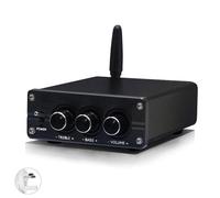 TOWARDSNAN Petit amplificateur stéréo avec Bluetooth 5.0 et 100 W x 2 sorties sonores faciles à utiliser pour une utilisation en intérieur Petit amplificateur