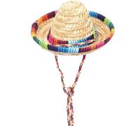 TOWARDSNAN Poncho mexicain avec chapeau ombrero pour enfants et adultes - Accessoires de costume colorés avec lunettes de soleil, maracas, moustache, festival