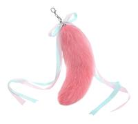 TOWARDSNAN Porte-clés en forme de queue d'animal avec ruban en peluche - Accessoire de mode, R, taille unique