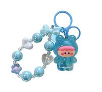 TOWARDSNAN Porte-clés en métal avec pendentif grenouille en acrylique changeant de couleur pour homme, femme, garçon et fille, bleu