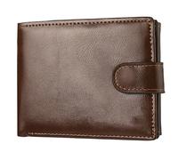 TOWARDSNAN Portefeuille polyvalent en cuir pour homme avec plusieurs porte-cartes et pièces de monnaie pour un accès facile et une gestion facile du porte-cartes de crédit, marron foncé