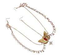 TOWARDSNAN Postiche de mariage vintage réutilisable en résine sans outils nécessaires Assemblage léger Kit de couvre-chef de mariage, PS17B papillon, taille unique