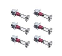 TOWARDSNAN Pour motos tout-terrain, boulons de pignon à chaîne M8 x 30, kit de bride de verrouillage galvanisé, 6 pièces, pignon à vis, prévention de la rouille et de la prévention des vélos