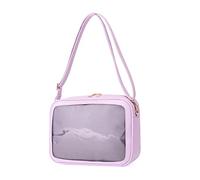 TOWARDSNAN Sac à bandoulière mignon pour femme - Messager transparent - Pour adolescent - Sac à main pour étudiant - Sac à bandoulière mignon - Sac à main transparent pour femme, violet, One Size
