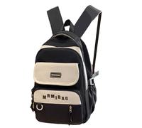 TOWARDSNAN Sac à dos simple pour étudiant en nylon pour une utilisation quotidienne à l'école et les activités de plein air Grand sac à dos pour adolescents, Noir