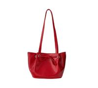 TOWARDSNAN Sac à main moderne de grande capacité pour femme, joli nœud papillon, couleur unie, sac à bandoulière en cuir PU, sac à main décontracté, sac à main en cuir PU, Rouge, One Size