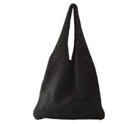 TOWARDSNAN Sac à main tricoté tendance pour femme élégant et spacieux, parfait pour le travail, l'école et l'exercice, sac à tricoter tendance et élégant, Noir