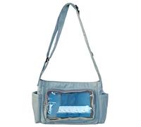 TOWARDSNAN Sac d'école Itabag pour femme - Grande capacité - Messagers transparents pour affichage d'épingles, sac à bandoulière transparent de grande capacité - Sac d'école pour fille, bleu