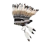 TOWARDSNAN Serre-tête ethnique indien à plumes colorées faites à la main Kokoshnik