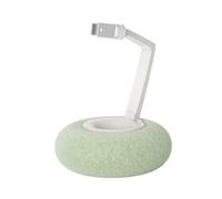 TOWARDSNAN Support de téléphone réglable avec oreiller en peluche rotatif et double bras pour soulager la fatigue du cou (10,2 à 17,8 cm) Support de téléphone à ventouse en silicone