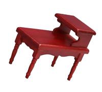 TOWARDSNAN Table basse miniature à deux niveaux pour maisons de poupée à l'échelle 1/12 pour décoration de salon et accessoires de présentation de scène, table basse à deux niveaux