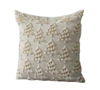 TOWARDSNAN Taie d'oreiller brodée motif arbre de Noël housse de coussin durable lavable en machine
