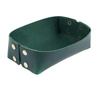 TOWARDSNAN Valet-Tray - Plateau à dés quadrilatéraux - Organiseur de bureau en cuir - Pour porte monnaie et anneaux - Boîte de rangement en cuir - Pour porte-monnaie