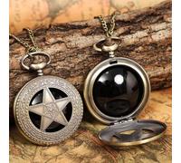 TOWDREU Mini montre de poche rétro en obsidienne noire - Kit de sorcellerie pour divination, méditation et connexion spirituelle - Cadeau de sorcière - Miroir C
