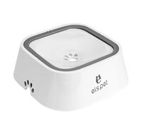 TOWEAR Gamelle d'eau pour Chien avec Disque Flottant, 1,5 L, Anti-débordement, Anti-étouffement, sans déversement, pour Chien, Chat, Chiot, Chaton (Bleu Ciel) (Blanc)