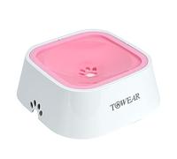 TOWEAR Gamelle d'eau pour chien avec disque flottant, 1,5 L, anti-débordement, anti-étouffement, sans déversement, pour chien, chat, chiot, chaton (rose clair)