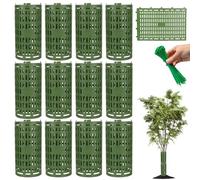 TOWEBOORY 12 Pièces Protecteur de Tronc d'arbre, 37 x 25 cm Réglables en Plastique D'écorce d'arbre Protecteur Maille de Pépinière Extensible Protections de Tronc d'arbre pour Protéger Les Arbres