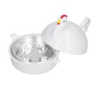 TOWEBOORY Cuiseur à œufs pour Micro-Ondes, Pocheuses à Œufs 4 Trous en Forme de Poulet Cuiseur à œufs Rapide en Forme Cuiseur à œufs Sans Danger pour la Cuisine à Domicile