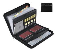 TOWEBOORY Extensible Pochettes pour Documents 13 Poches, Petit Organisateur de Fichiers en AccordéOn A4 Trieur Document avec Fermeture à Glissière pour Certificats, Papiers et Reçus