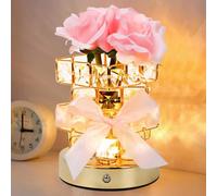 TOWEBOORY Lampe Fleur de Tournesol, Lampe Tactile Rechargeable Veilleuse LED de Chevet 3 Couleurs à Intensité Variable, pour Festival, Restaurant, Chambre, Bar, Café, Cadeau D'anniversaire (B)