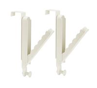 TOWEBOORY Lot de 2 Porte-Manteau pour Porte, Cintre Pliable Porte Crochet de Porte avec 6 Rainures et Rallonges Extensibles, Sans Perçage, pour Accrocher Vêtements, Serviettes, Chapeaux, Sacs (Blanc)