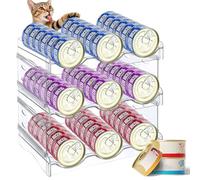 TOWEBOORY Range-Bouteilles, Range Bouteille Frigo Empilable Boisson Transparent Casier, Style Moderne, Plastique Pet, Adapté pour Cuisine, Placard, Réfrigérateur, Bar et Bureau (3 Niveaux)