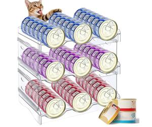 TOWEBOORY Range-Bouteilles, Range Bouteille Frigo Empilable Boisson Transparent Casier, Style Moderne, Plastique Pet, Adapté pour Cuisine, Placard, Réfrigérateur, Bar et Bureau (3 Niveaux)